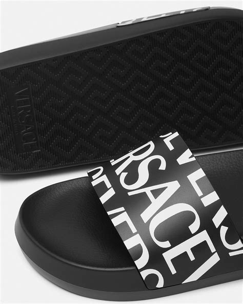 versace sliders women's|versace allover slides.